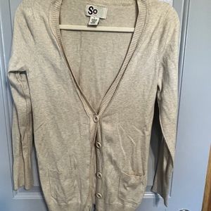 🌺 3/$28 🌺. SO Lightweight Button Up Cardigan With Pockets Size L